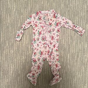 Angel Dear Pink Floral Footie pajama (3-6 months)